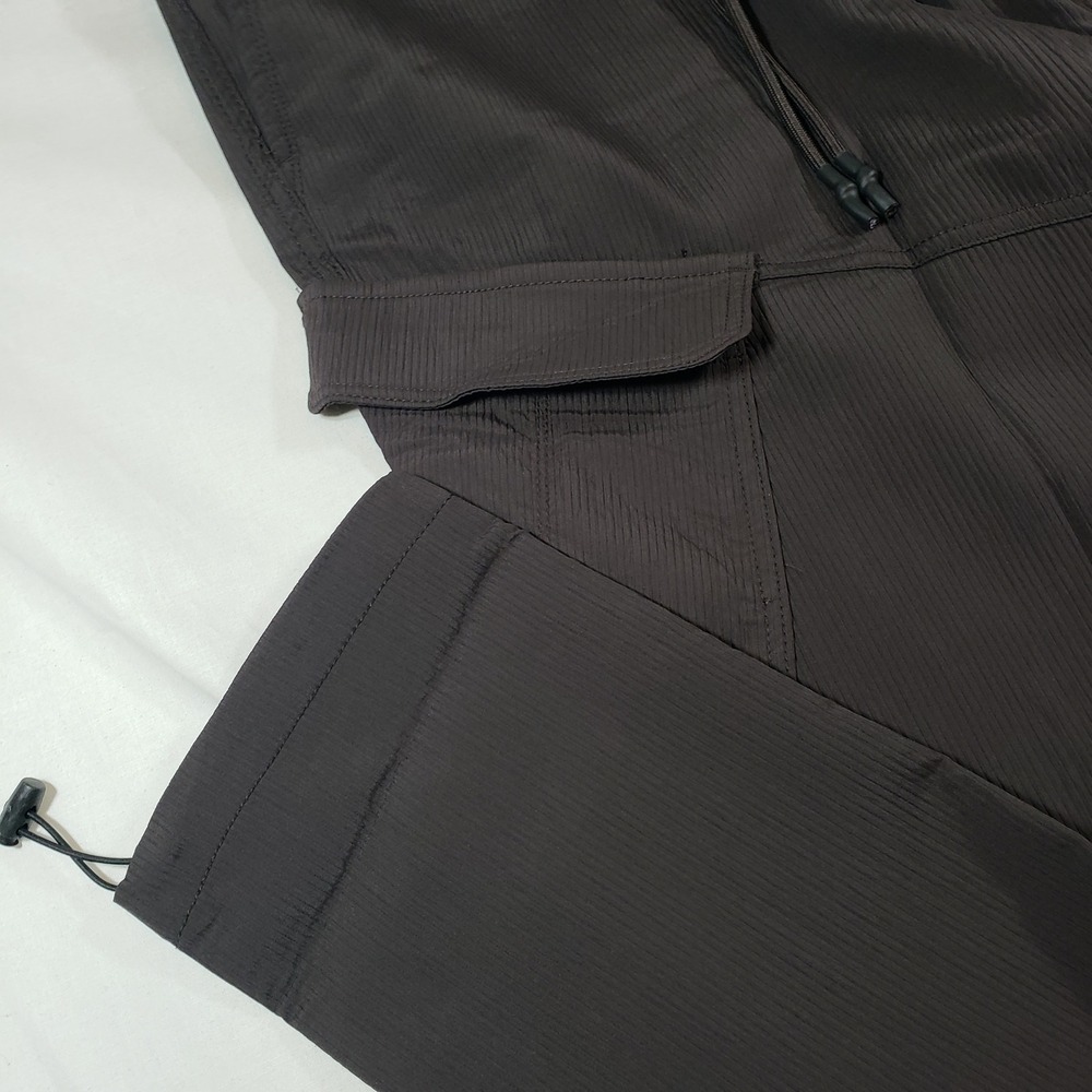 Saints Studio Mens Cargo Pants Chocolate Brown Ribbed Elastic Waist Drawstring L - Picture 8 of 9